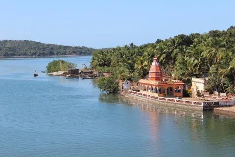Temple on the Konkan coast, Maharashtra